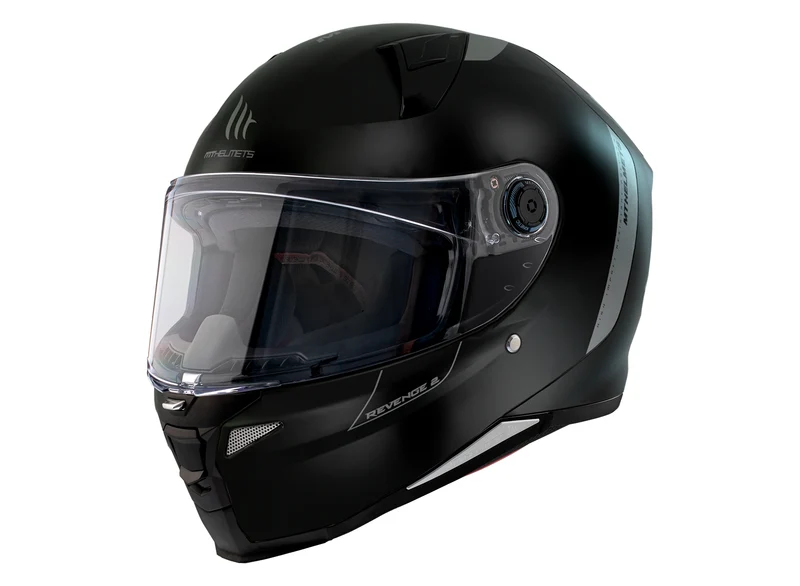 MT REVENGE 2 S SOLID CASCO DE MOTO A1 NEGRO MATE