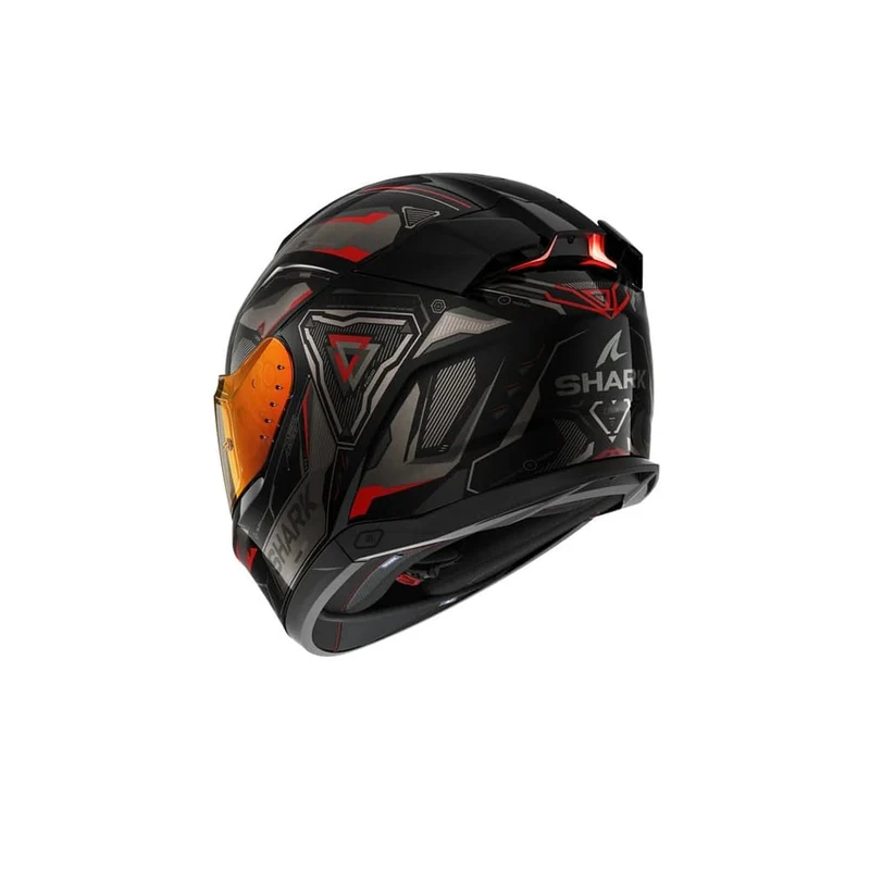 SHARK i3 LINIK Integral Casco Negro Antracita Rojo