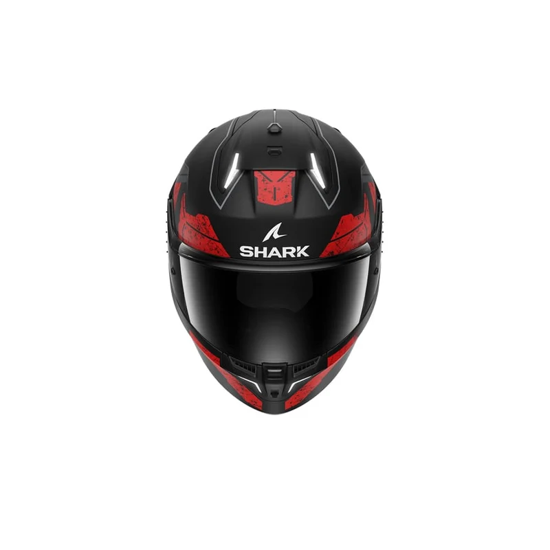 SHARK SKWAL i3 RHAD Integral Casco Negro Mate Cromo Rojo