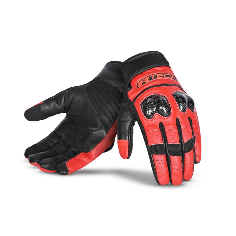 R-TECH FALCON VERANO GUANTES DE MOTO NEGRO ROJO