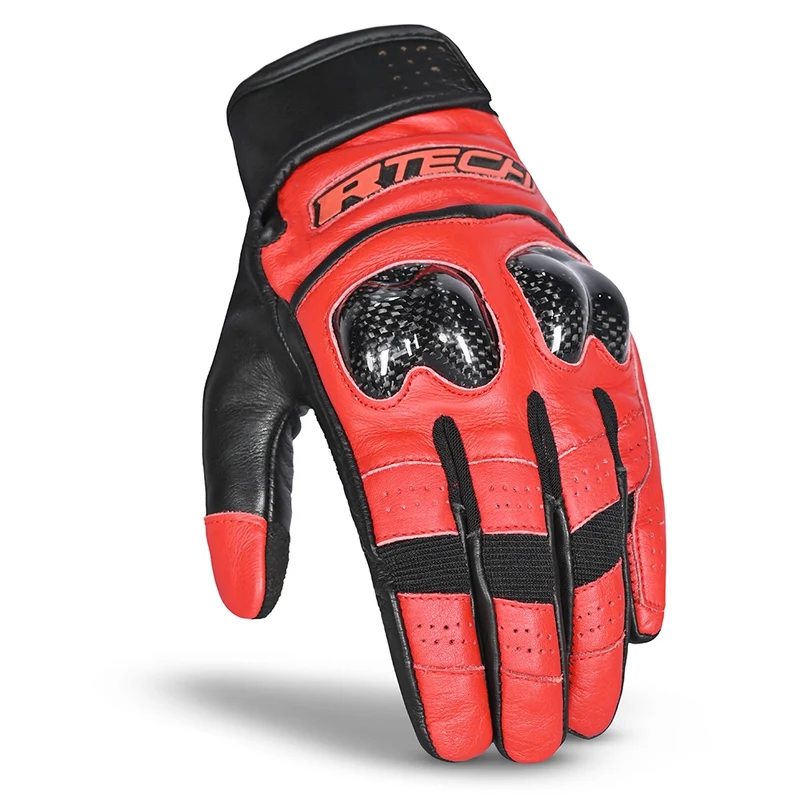 R-TECH FALCON VERANO GUANTES DE MOTO NEGRO ROJO