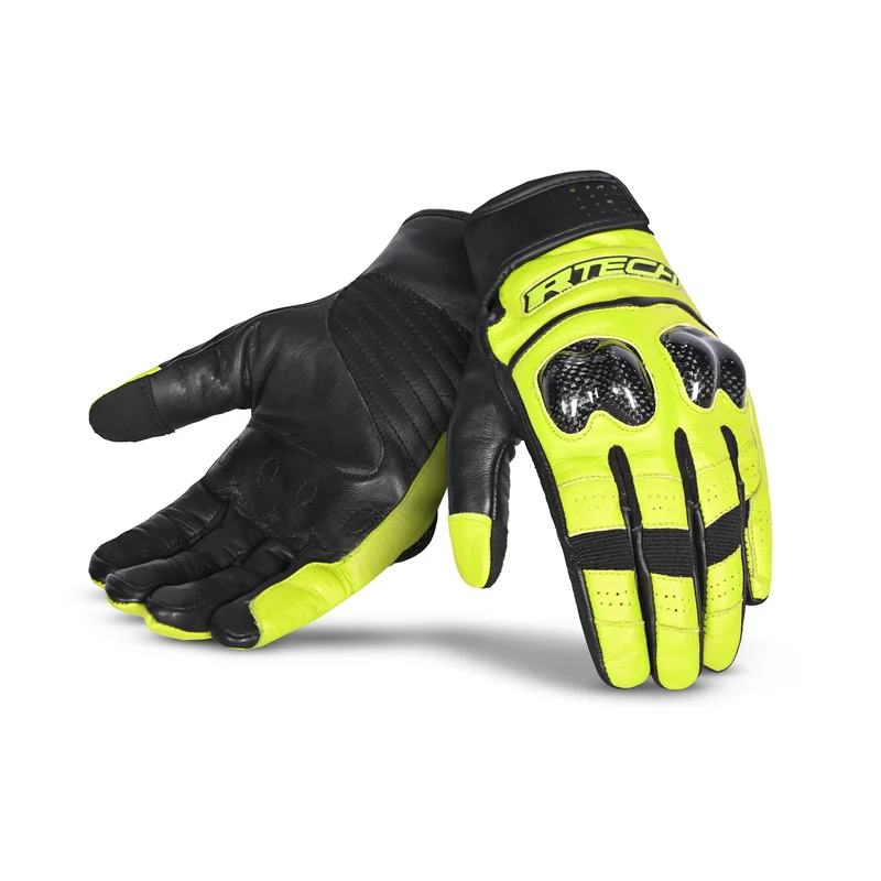 R-TECH FALCON VERANO GUANTES DE MOTO NEGRO AMARILLO FLUOR
