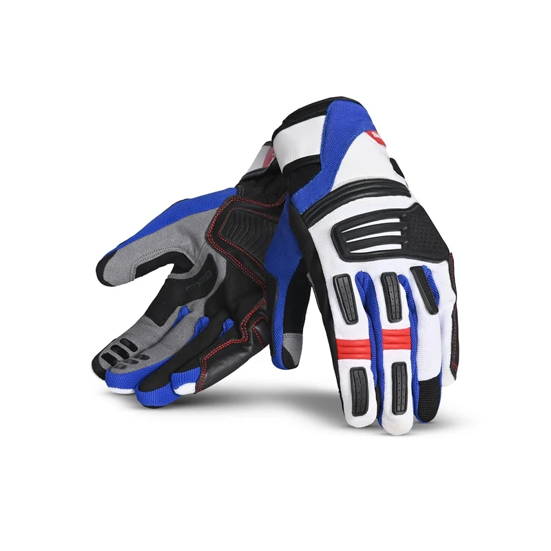 BELA ARIZON MAN GUANTES DE MOTO TEXTIL NEGRO BLANCO AZUL ROJO