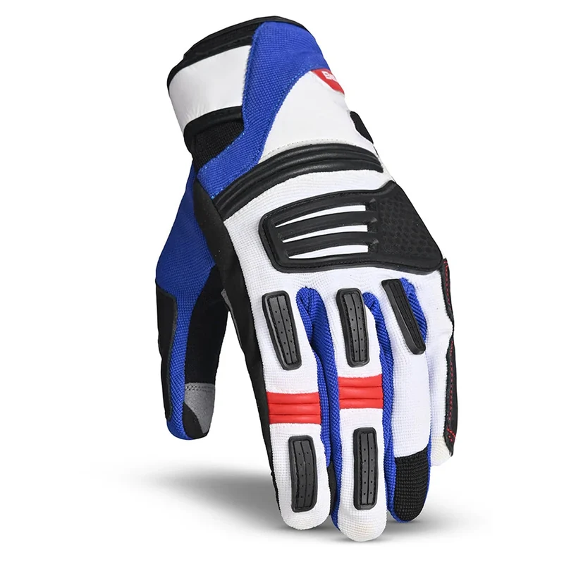 BELA ARIZON MAN GUANTES DE MOTO TEXTIL NEGRO BLANCO AZUL ROJO