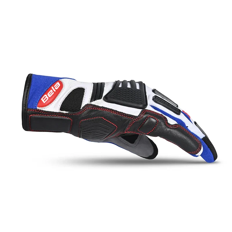 BELA ARIZON MAN GUANTES DE MOTO TEXTIL NEGRO BLANCO AZUL ROJO