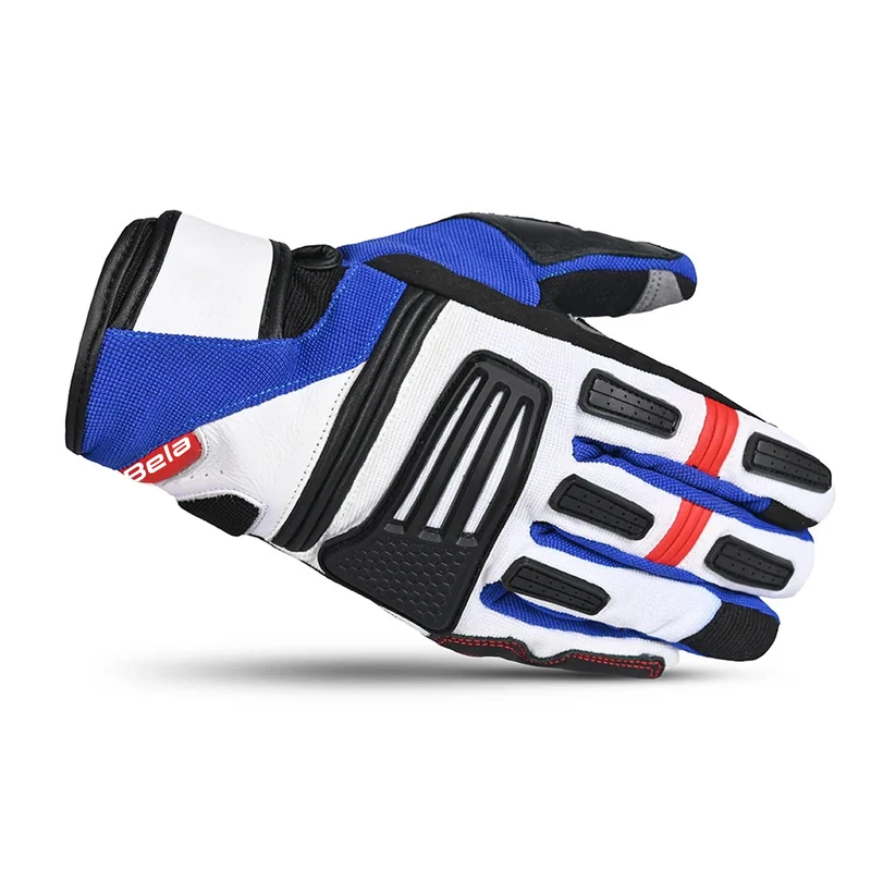 BELA ARIZON MAN GUANTES DE MOTO TEXTIL NEGRO BLANCO AZUL ROJO