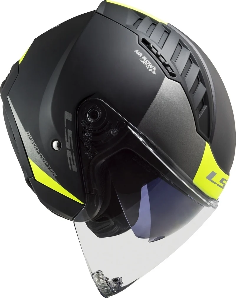 LS2 OF600 COPTER URBANE MATT BLACK H-V YELLOW