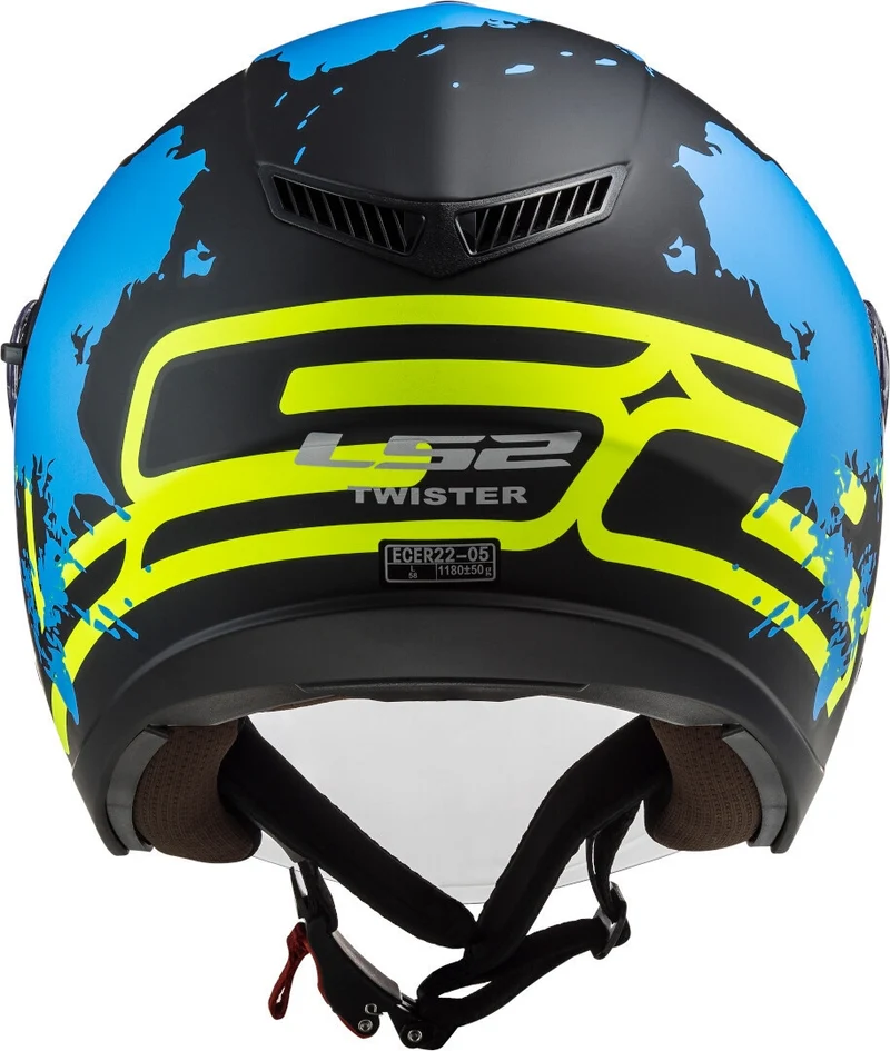 LS2 OF573 TWISTER II XOVER MATT BLACK BLUE