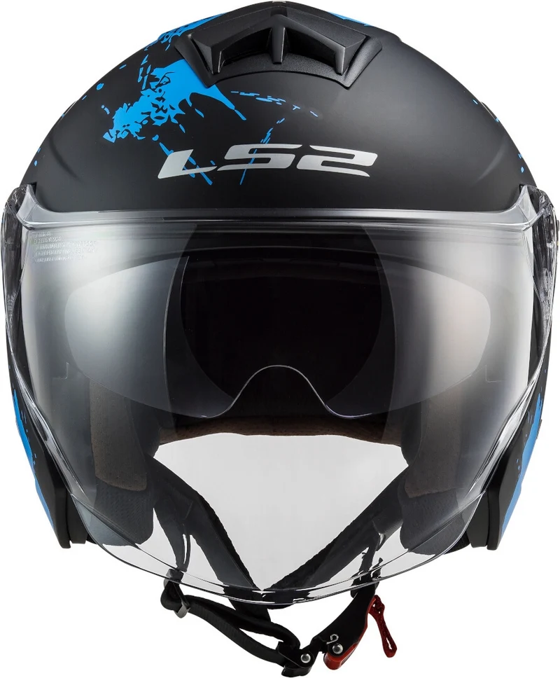 LS2 OF573 TWISTER II XOVER MATT BLACK BLUE