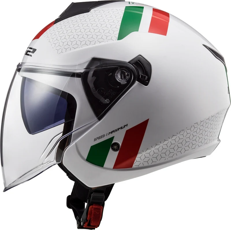 LS2 OF573 TWISTER II COMBO WHITE GREEN RED
