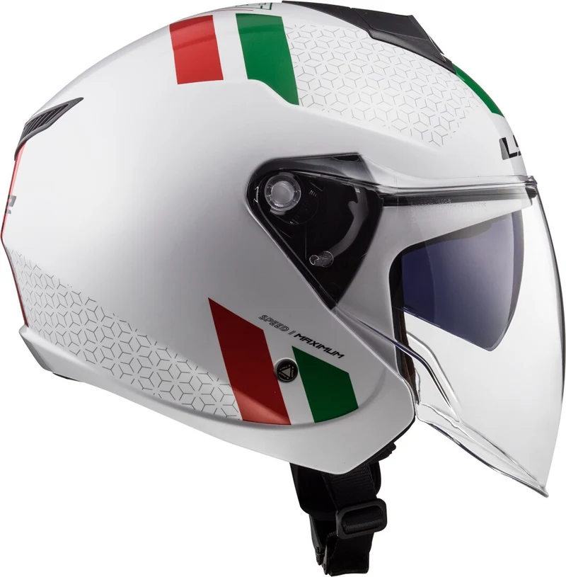 LS2 OF573 TWISTER II COMBO WHITE GREEN RED