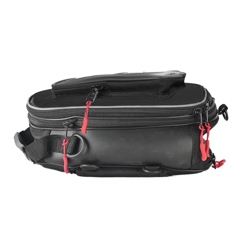 R-TECH-MOCHILA TEXTIL BEAT SINGLE POCKET NEGRO ROJO
