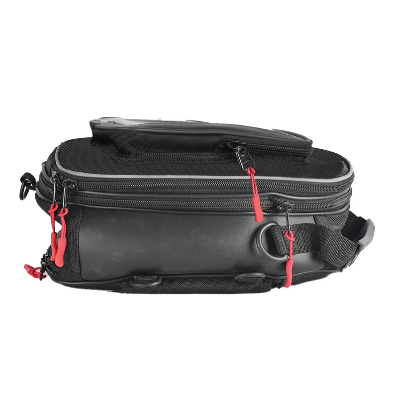R-TECH-MOCHILA TEXTIL BEAT SINGLE POCKET NEGRO ROJO