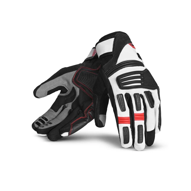 BELA ARIZON LADY GUANTES DE MOTO TEXTIL NEGRO ROJO