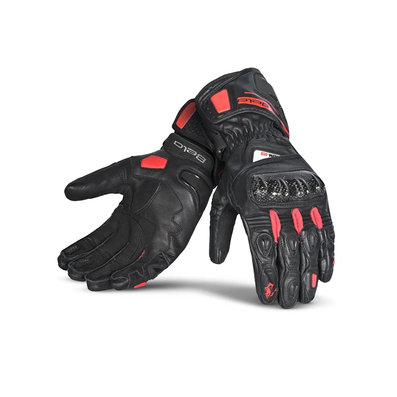 BELA VENOM RS RACING MAN GUANTES DE MOTO PIEL NEGRO ROJO