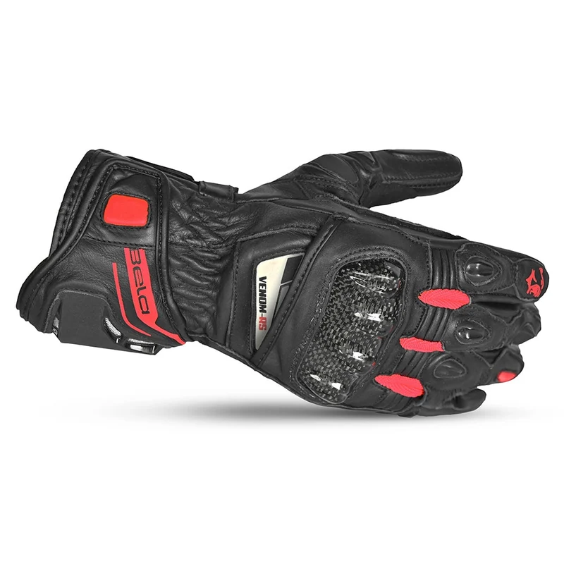 BELA VENOM RS RACING MAN GUANTES DE MOTO PIEL NEGRO ROJO