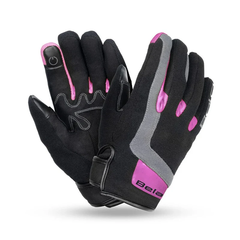 BELA GALAXY WINTER WP GUANTES DE MOTO TEXTIL MUJER NEGRO ROSA