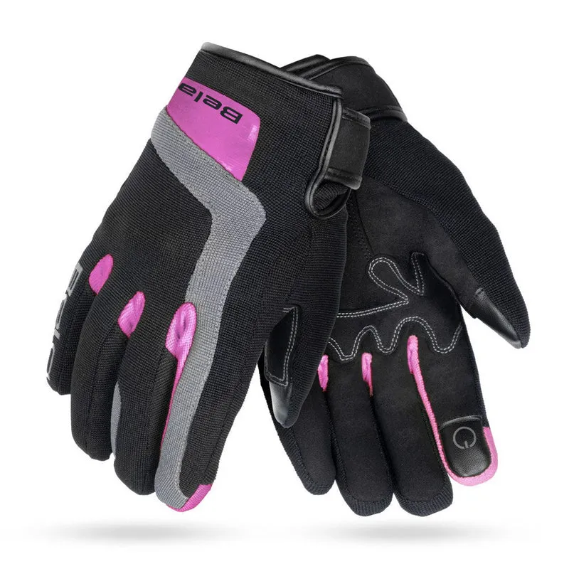 BELA GALAXY WINTER WP GUANTES DE MOTO TEXTIL MUJER NEGRO ROSA