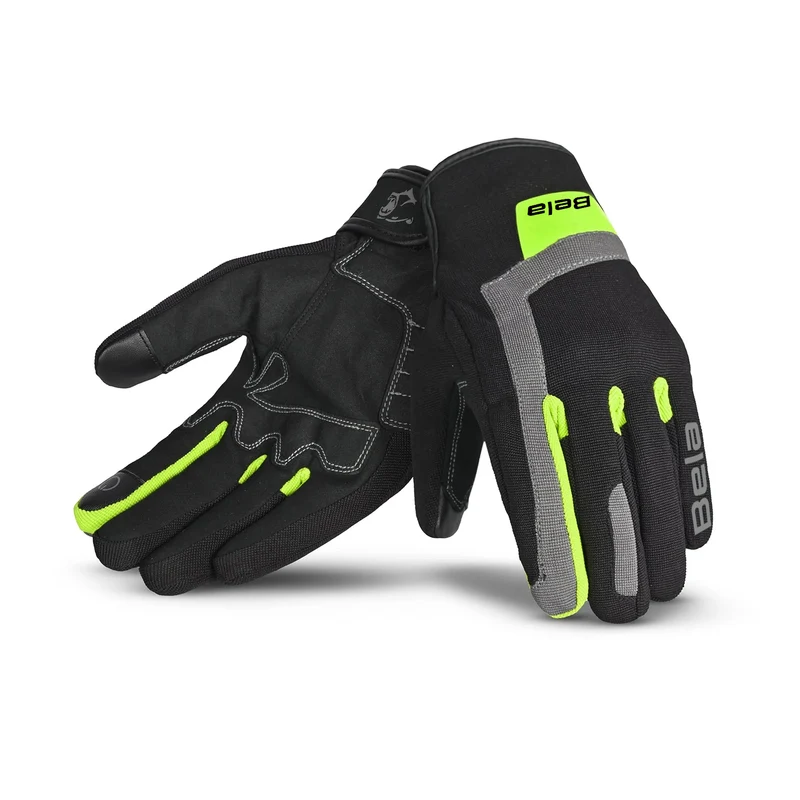 BELA GALAXY WINTER WP GUANTES DE MOTO TEXTIL MUJER NEGRO AMARILLO FLUO