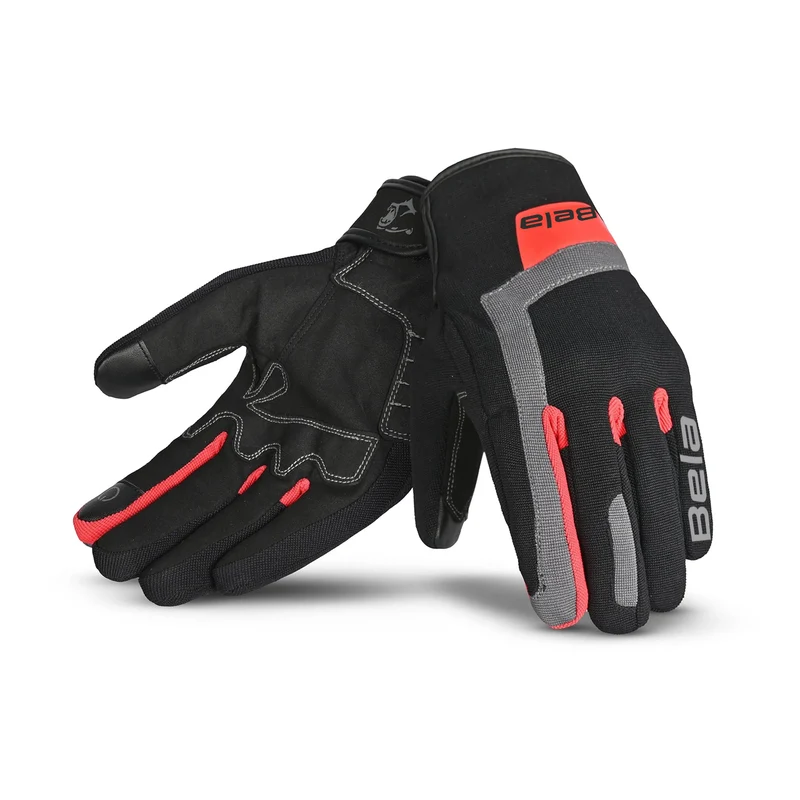 BELA GALAXY WINTER WP GUANTES DE MOTO TEXTIL NEGRO ROJO