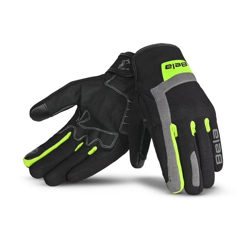 BELA GALAXY WINTER WP GUANTES DE MOTO TEXTIL NEGRO AMARILLO FLUO