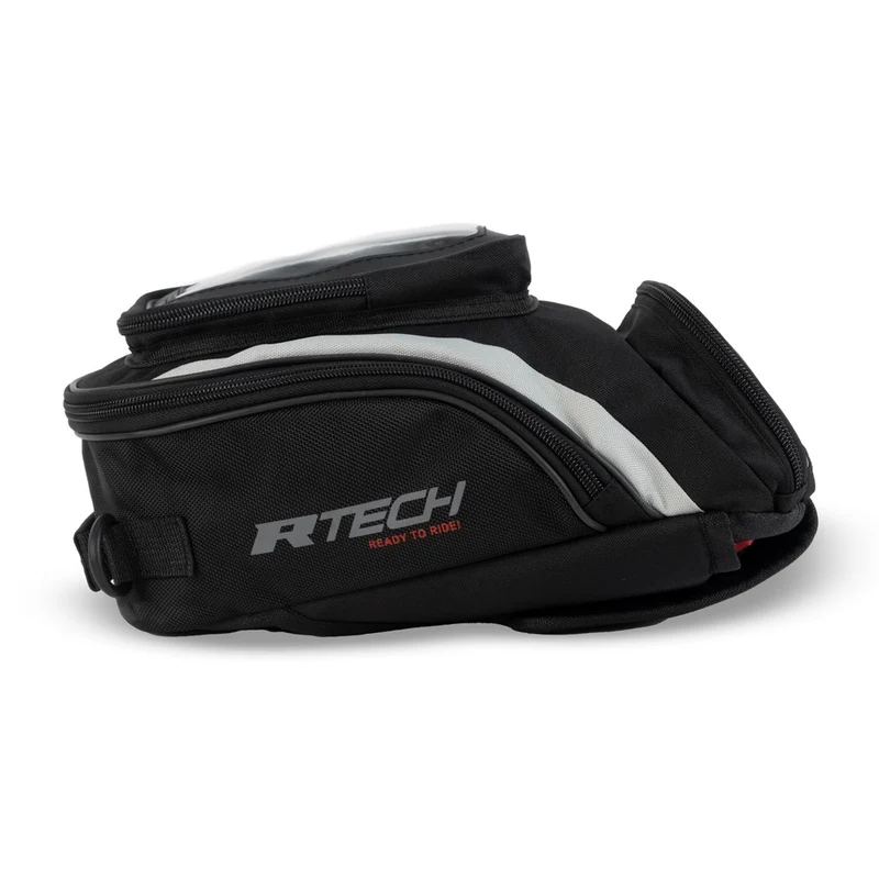 R-TECH - Mochila Piel/Textil Street Negro Rojo