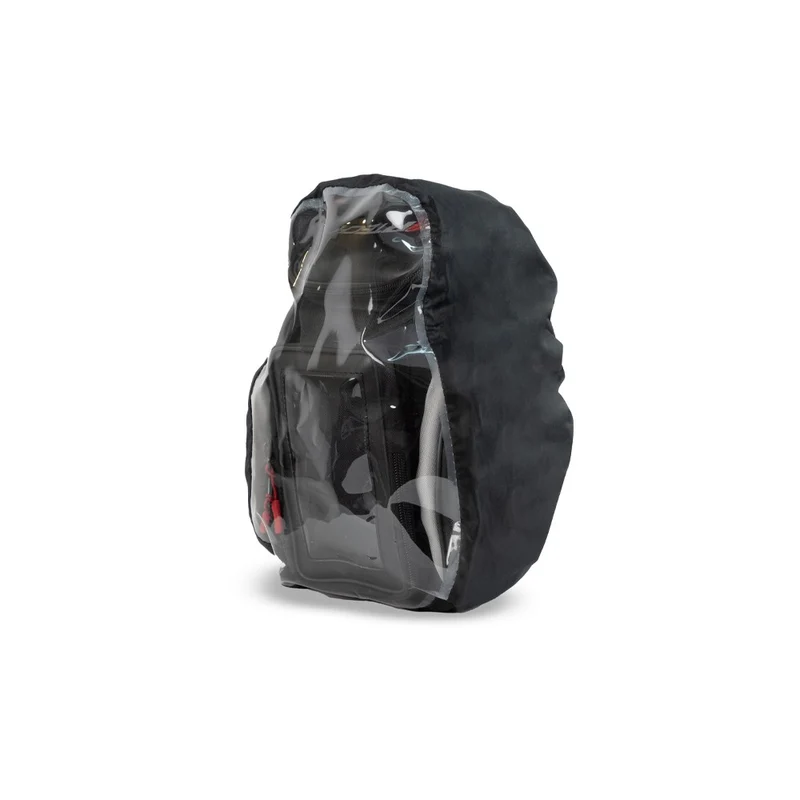 R-TECH - Mochila Piel/Textil Street Negro Rojo