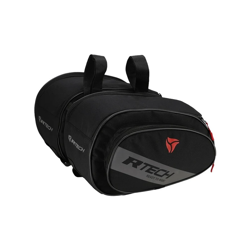 R-TECH - Mochila Piel/Textil Flight Negro
