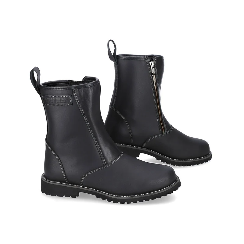SHUA CITY MAN WP BOTAS DE MOTO PIEL NEGRO
