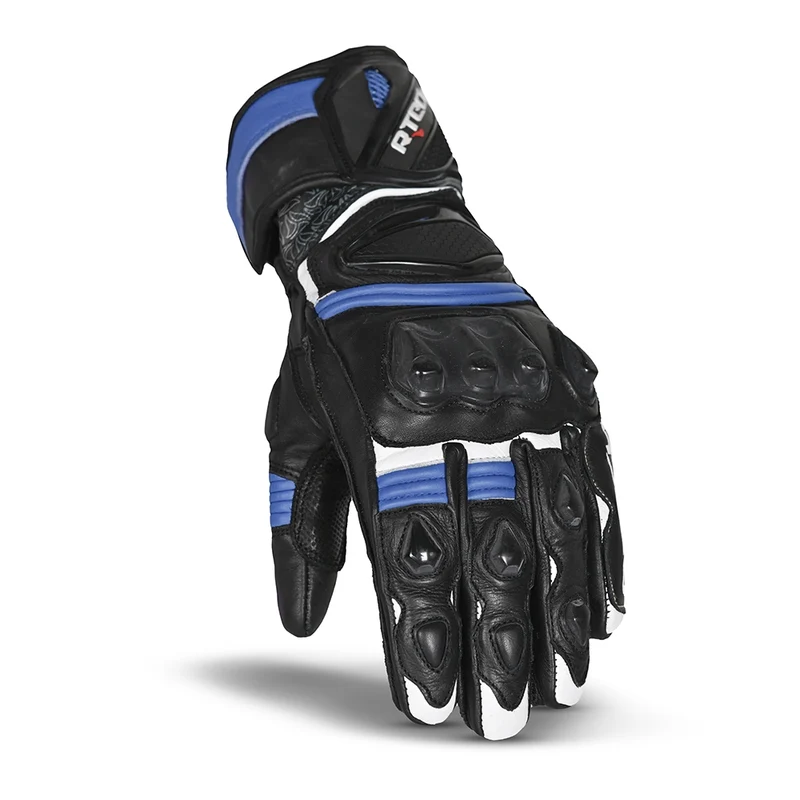 R-TECH ROBO LADY PIEL GUANTES DE MOTO NEGRO AZUL
