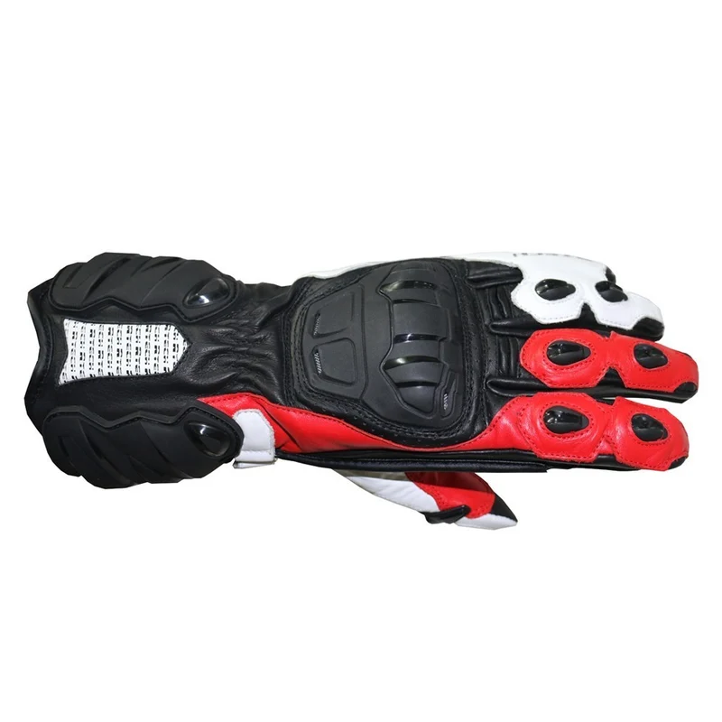 R-TECH HAWK PIEL GUANTES DE MOTO NEGRO ROJO