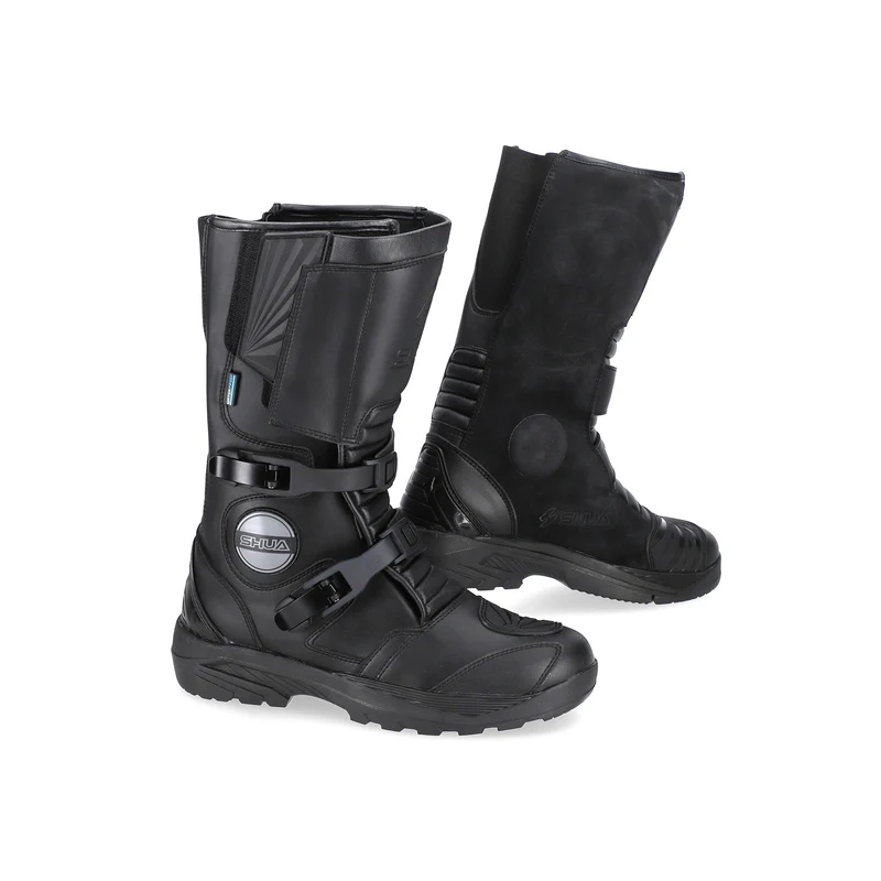 SHUA DISCOVERY ADV LONG BOTAS DE MOTO PIEL NEGRO