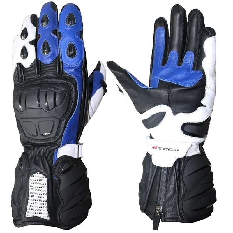 R-TECH HAWK PIEL GUANTES DE MOTO NEGRO AZUL