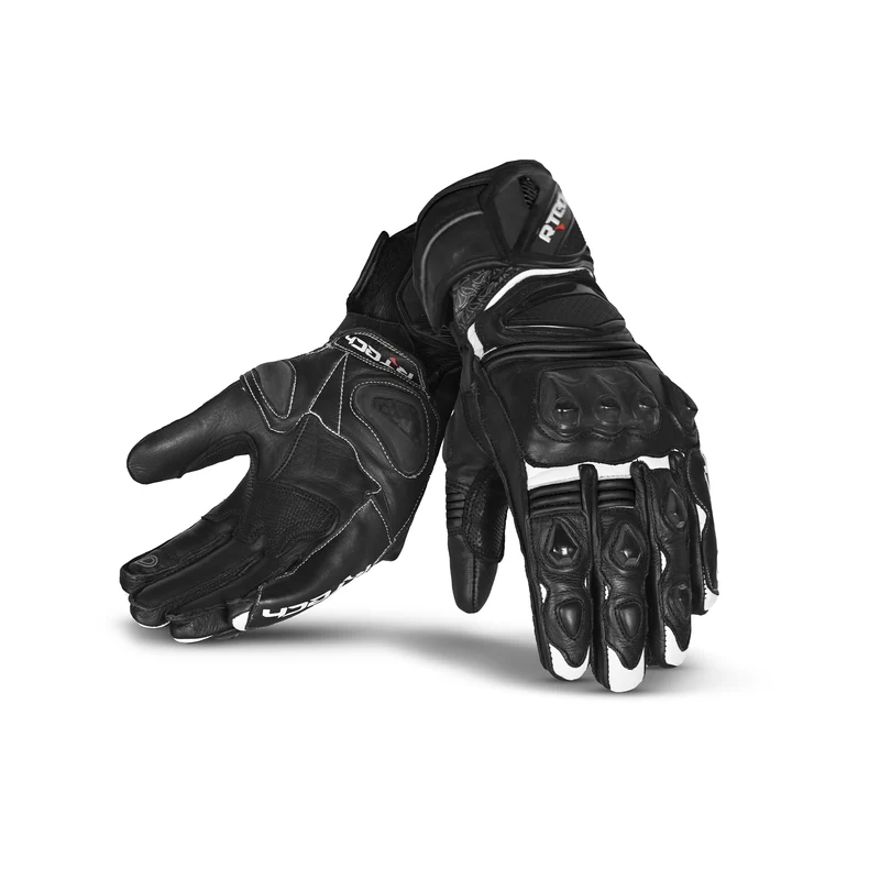 R-TECH ROBO PIEL GUANTES DE MOT HOMBRE NEGRO