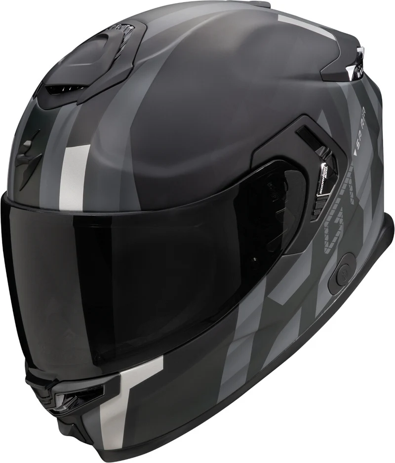 SCORPION CASCOS INTEGRALES EXO-GT SP AIR TOURADVEN NEGRO MATE PLATA