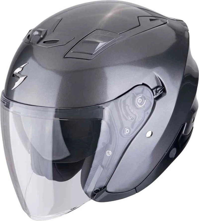 SCORPION EXO-Z1 SOLID Moto Cara Abierta Jet Casco Gris metalizado