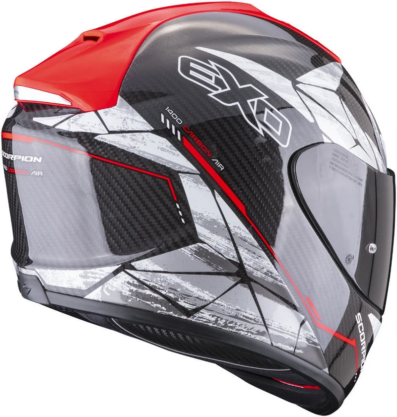 SCORPION - EXO 1400 EVO CARBON AIR ARANEA Negro-Neon Rojo