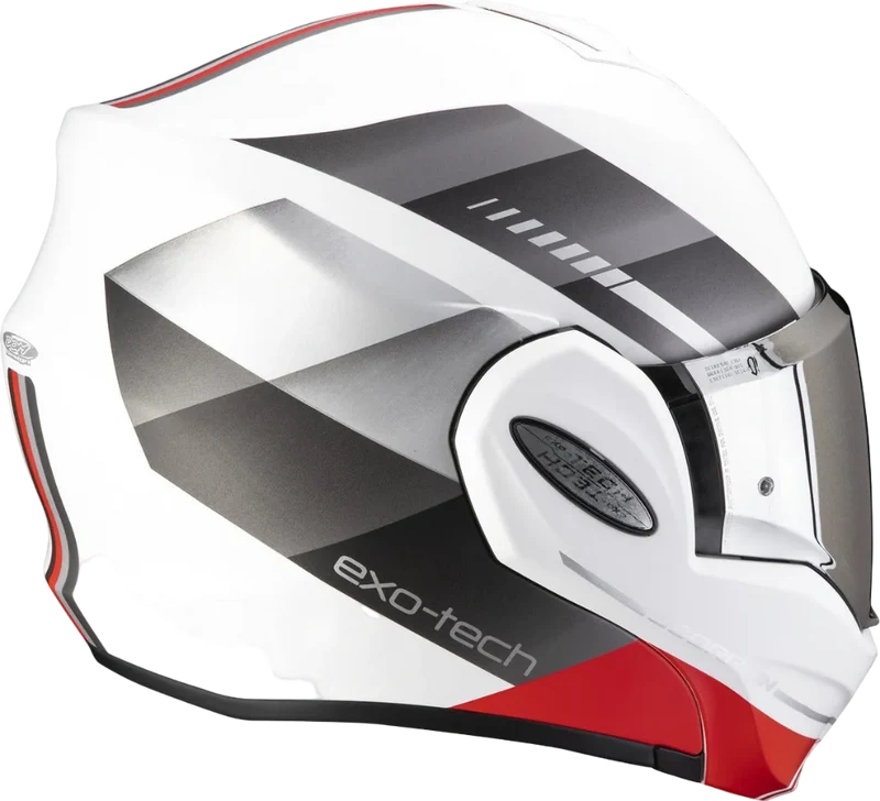 SCORPION - EXO-TECH EVO GENRE Blanco mate-Plata-Rojo