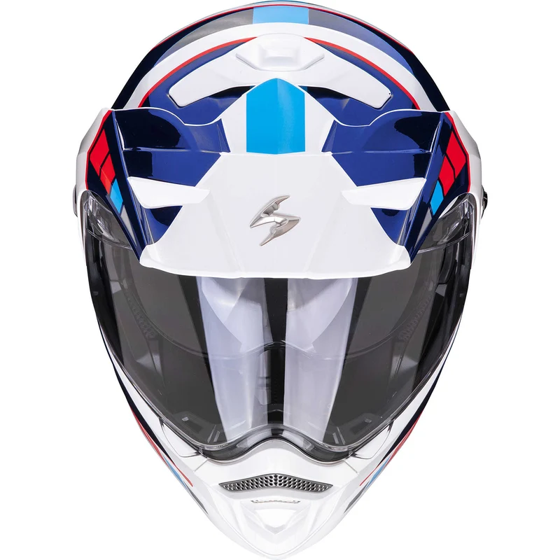 SCORPION - ADX-2 CAMINO CASCO DE MOTO Perla blanco-azul-rojo