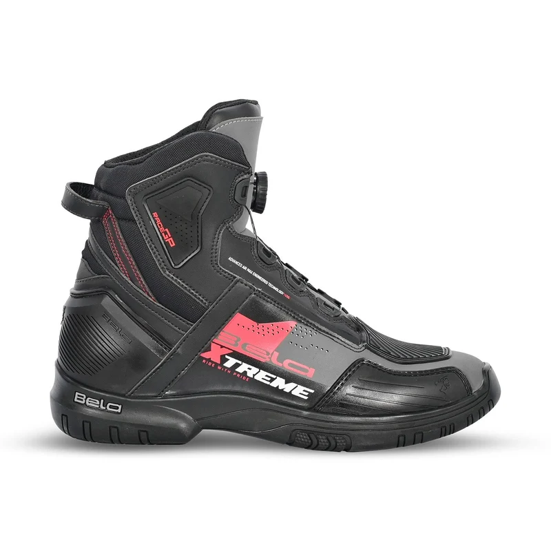 BELA EXTREME FORCE BOTAS DE MOTO MUJER NEGRO GRIS ROJO