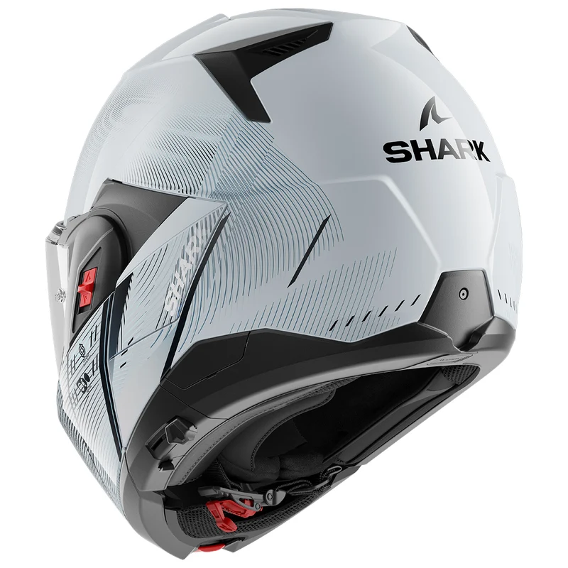 SHARK OXO SPEED-TECH Plata Blanco NEGRO Casco De Moto
