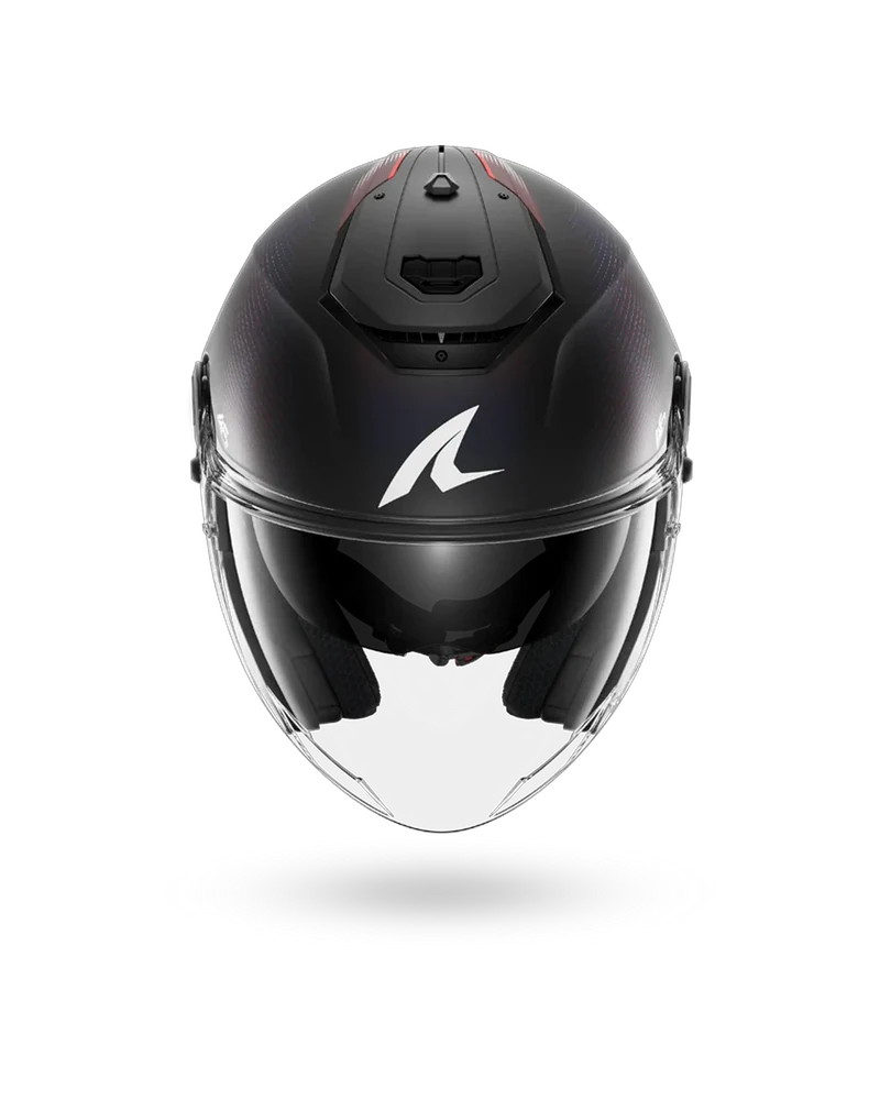 SHARK RS JET CARBON SPEED-TECH Mat Carbon Azul Rojo Casco De Moto