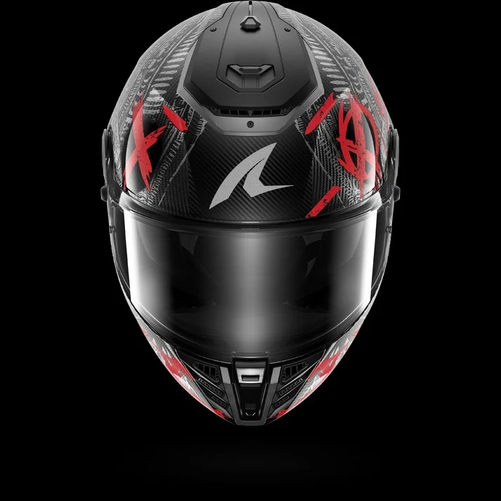 SHARK SPARTAN RS CARBON SHIEVER Carbon Anthra Rojo Casco De Moto