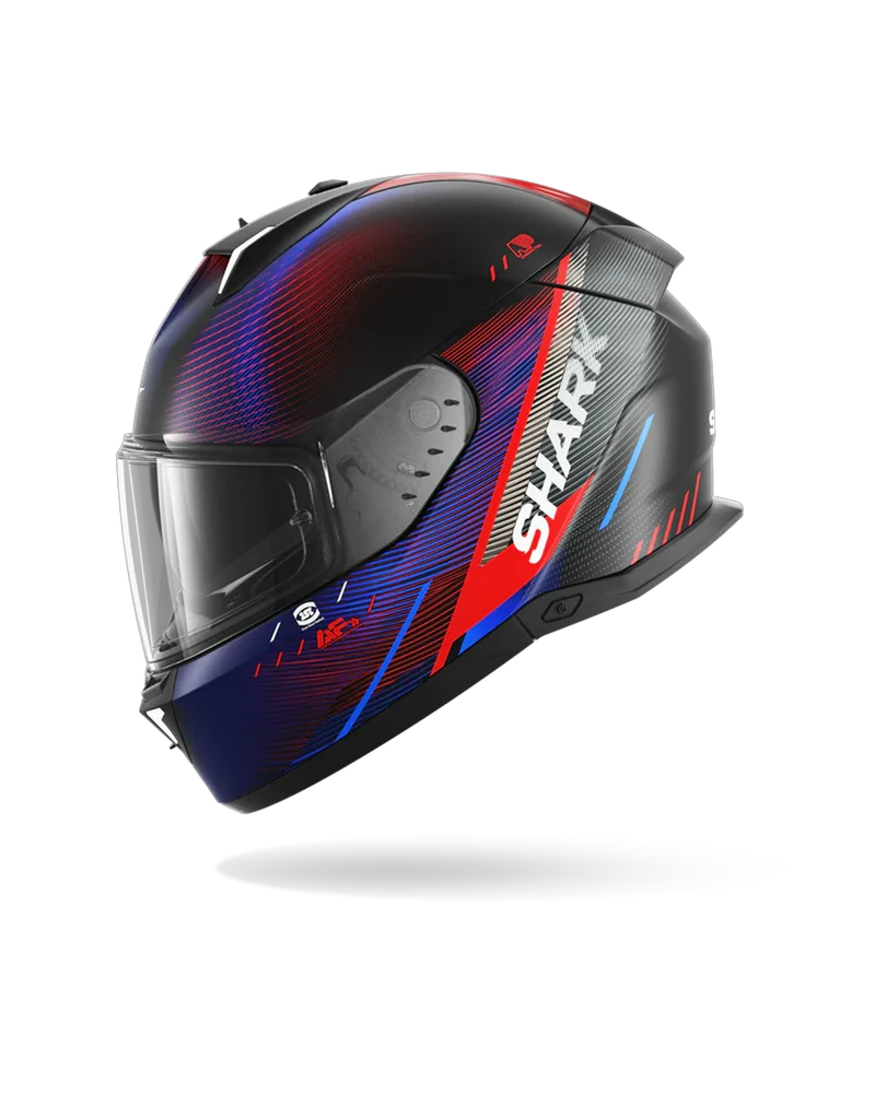 SHARK SPARTAN RS SPEED-TECH Mat NEGRO Azul Rojo Casco De Moto