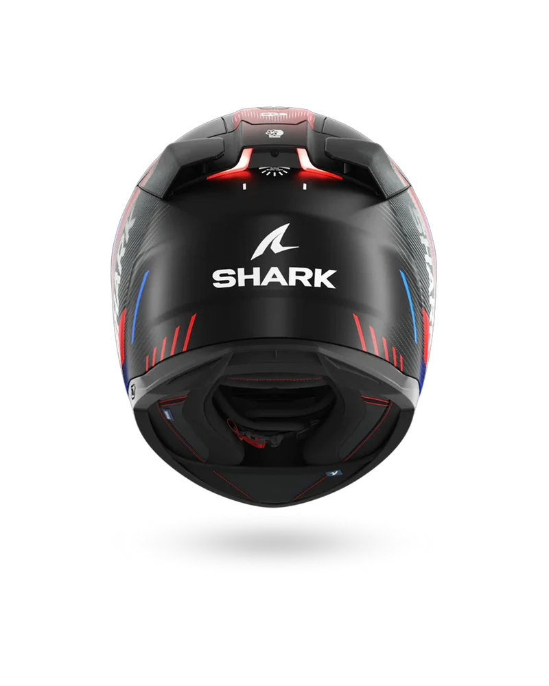 SHARK SPARTAN RS SPEED-TECH Mat NEGRO Azul Rojo Casco De Moto