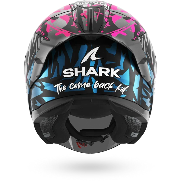 SHARK SKWAL JET CUP REPLICA NEGRO AZUL VIOLETA Casco De Moto