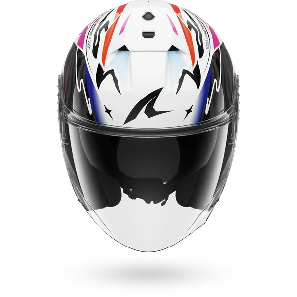 SHARK SKWAL JET CUP SPEED-FANCY NEGRO Blanco Naranja Casco De Moto