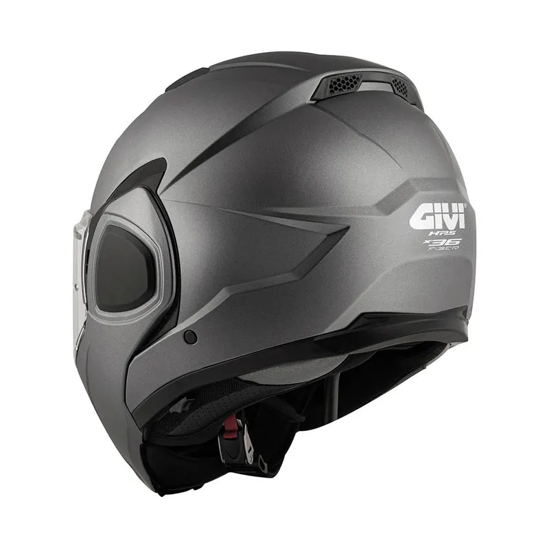 GIVI CASCO FLIP BACK FIBER X36 SOLID NEGRO MATE T54