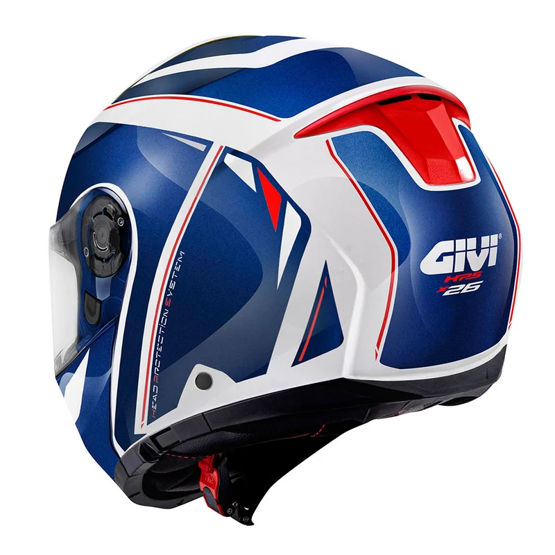 GIVI CASCO MODULAR X26 SQUARE BLANCO BRILLO AZUL ROJO