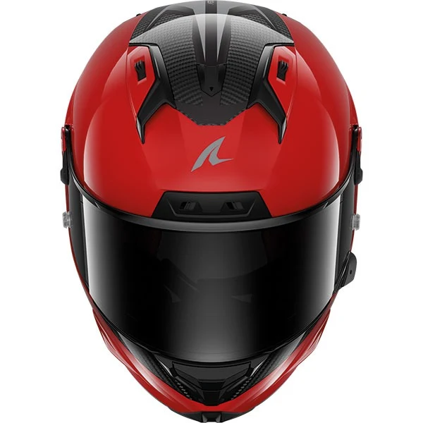 SHARK AERON GP BLANK DE CARBONO CASCO DE MOTO CARBONO ROJO ANTRACITA